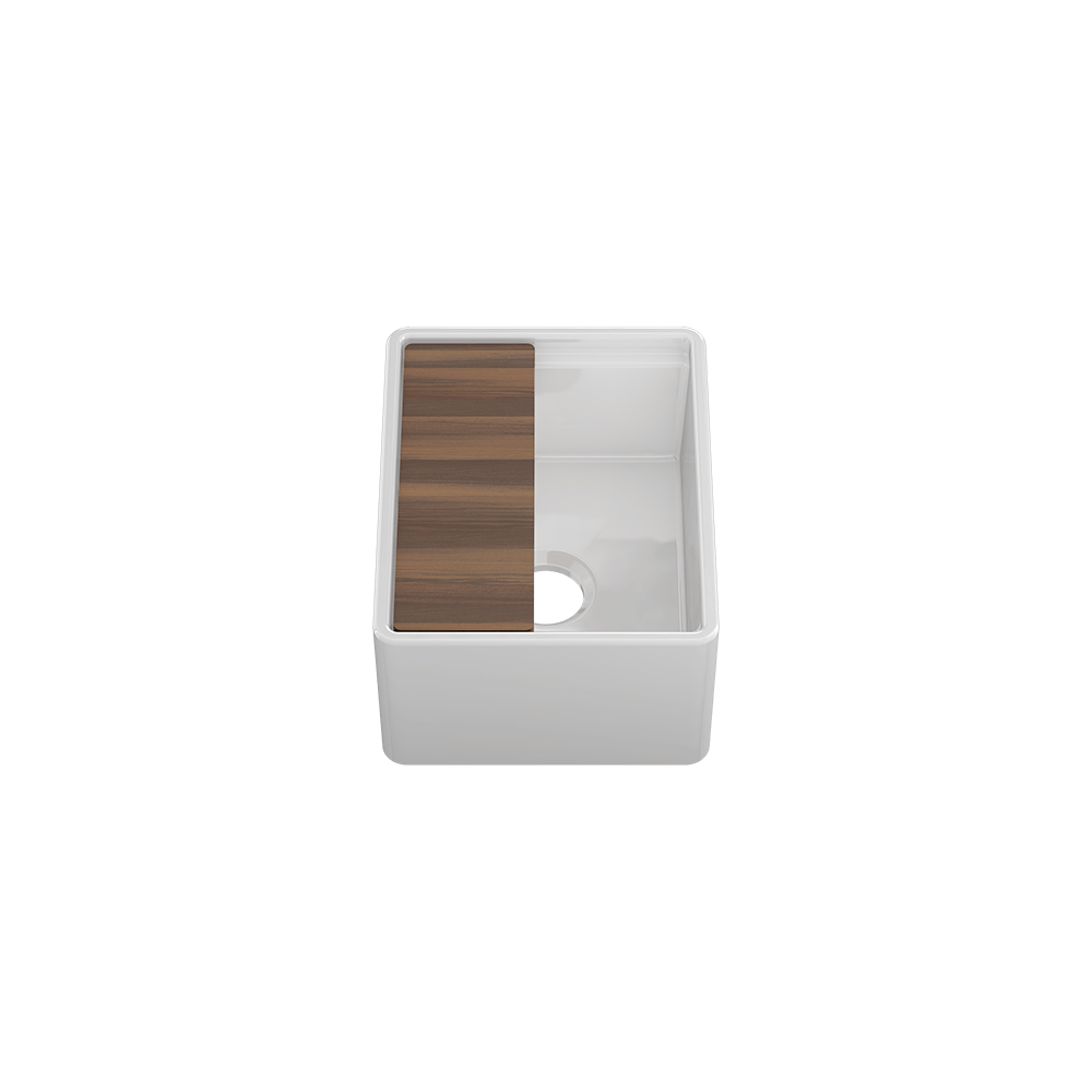 Julien Fira · Tarja de Fireclay de Bar con Mandil — Blanco