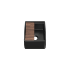 Julien Fira · Tarja de Fireclay de Bar con Mandil — Negro Mate