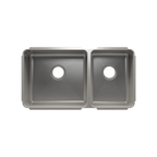 Julien Classic · Tarja de Cocina de Dos Tazones (Bajo Cubierta) — Izq. 18″ × 16″ × 8″ · Der. 12″ × 16″ × 8″