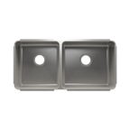 Julien Classic · Tarja de Cocina de Dos Tazones (Bajo Cubierta) — Izq. 15″ × 16″ × 8″ · Der. 18″ × 16″ × 8″