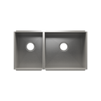 Julien UrbanEdge · Tarja de Cocina de Dos Tazones (Bajo Cubierta) — Izq. 12″ × 16″ × 8″ · Der. 18″ × 16″ × 8″