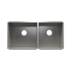 Julien UrbanEdge · Tarja de Cocina de Dos Tazones (Bajo Cubierta) — Izq. 18″ × 16″ × 8″ · Der. 15″ × 16″ × 8″