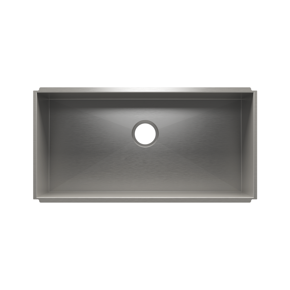 Julien UrbanEdge · Tarja de Cocina de Un Tazón (Bajo Cubierta) — 33″ × 16″ × 10″