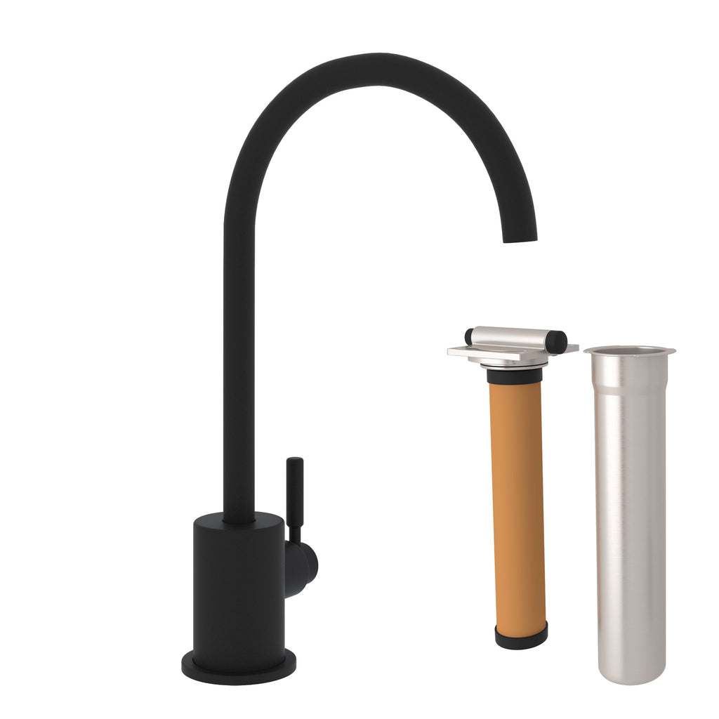 Rohl Lux Kit de Mezcladora Filtradora de Cocina - Negro Mate