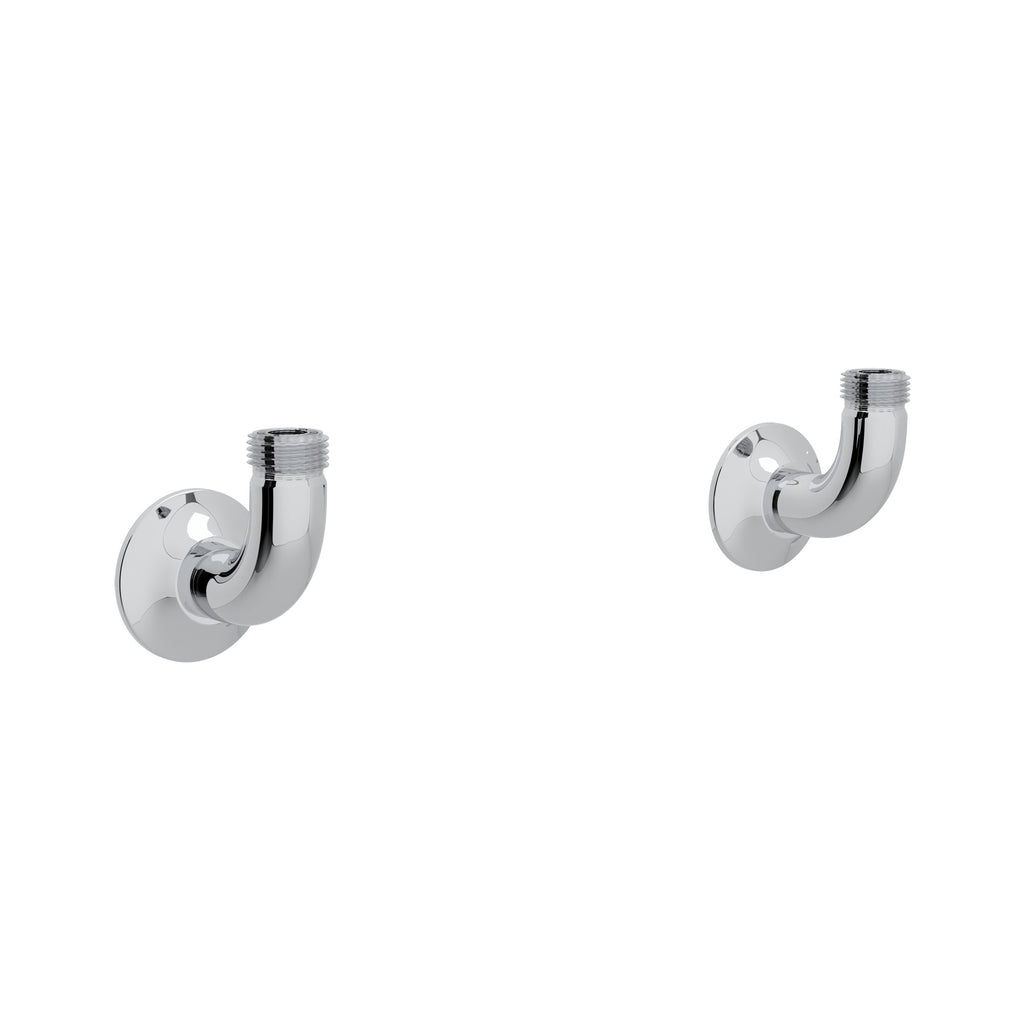 Rohl Georgian Era Uniones de Pared para Mezcladora Tipo Puente - Cromo Pulido