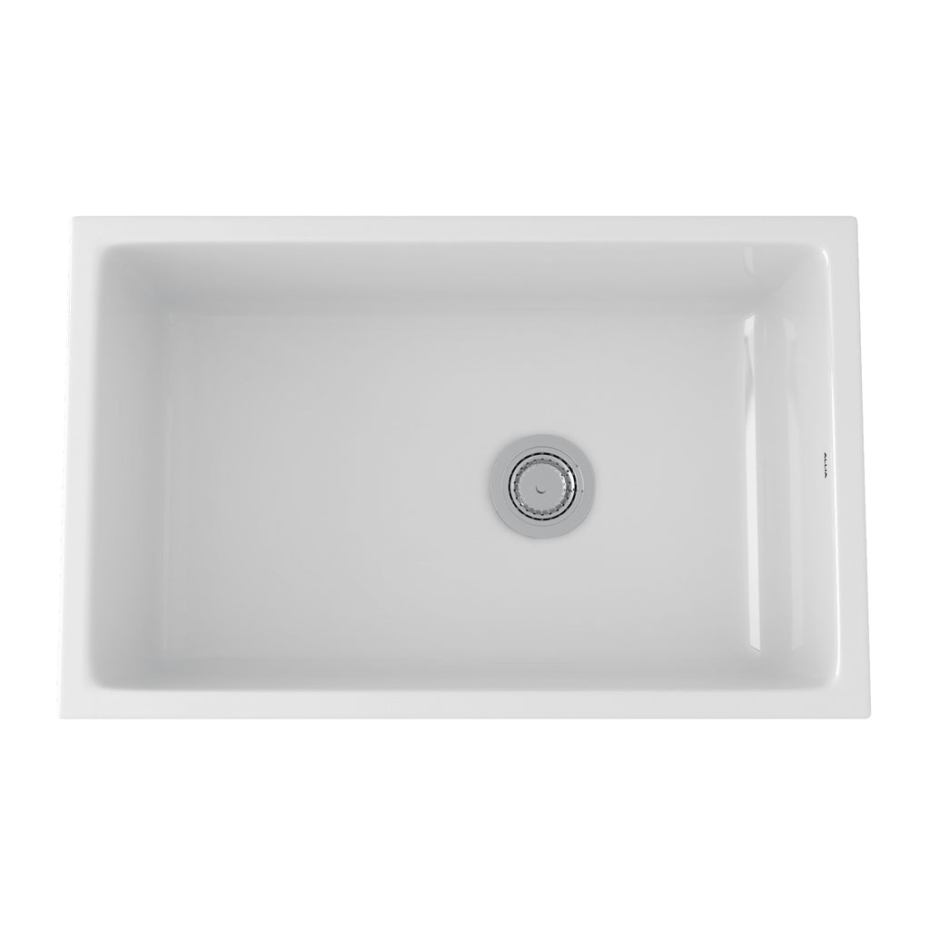 Rohl Allia Tarja Sencilla Bajocubierta de Fireclay 32" - Blanco