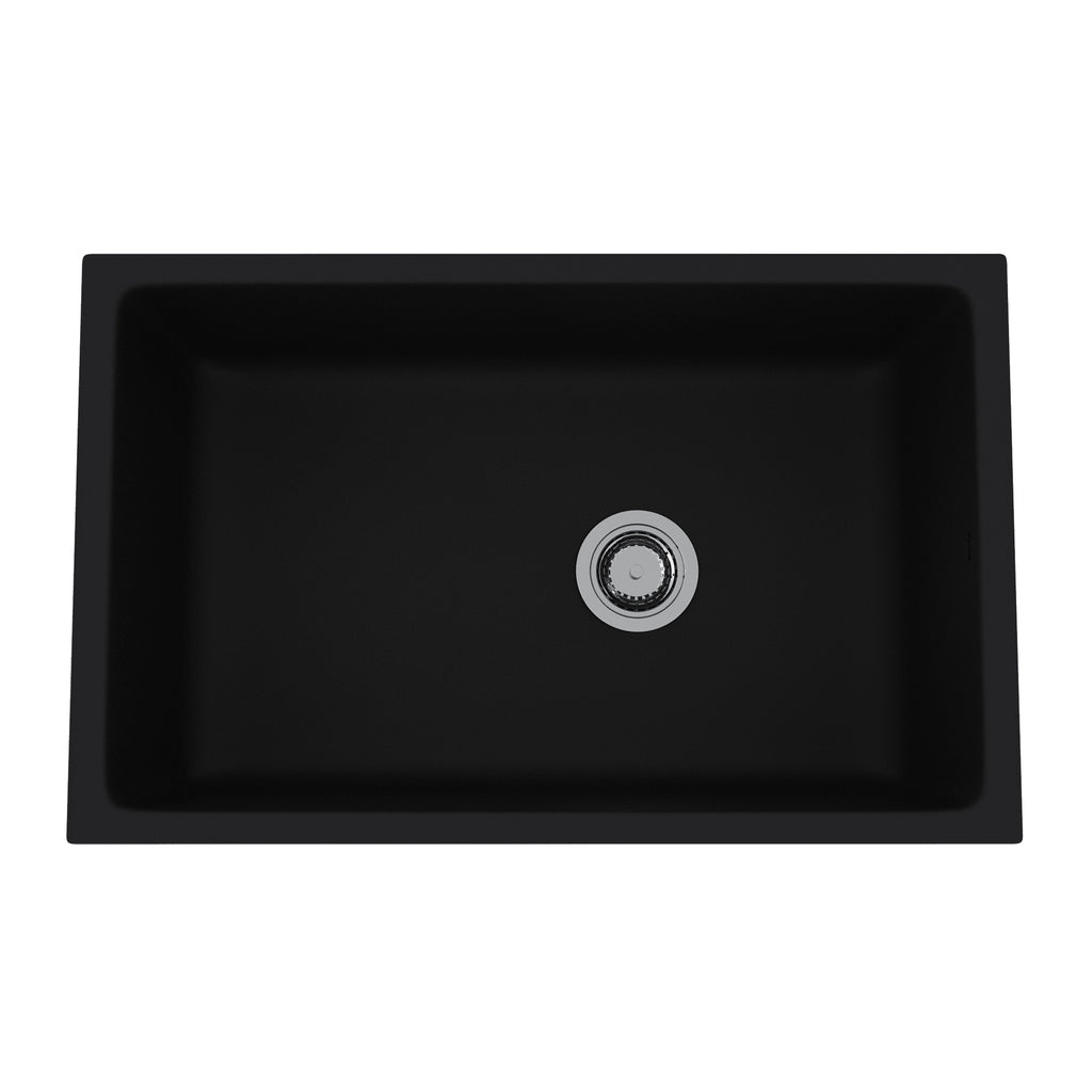 Rohl Allia Tarja Sencilla Bajocubierta de Fireclay 32" - Negro Satinado