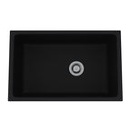 Rohl Allia Tarja Sencilla Bajocubierta de Fireclay 32" - Negro Satinado