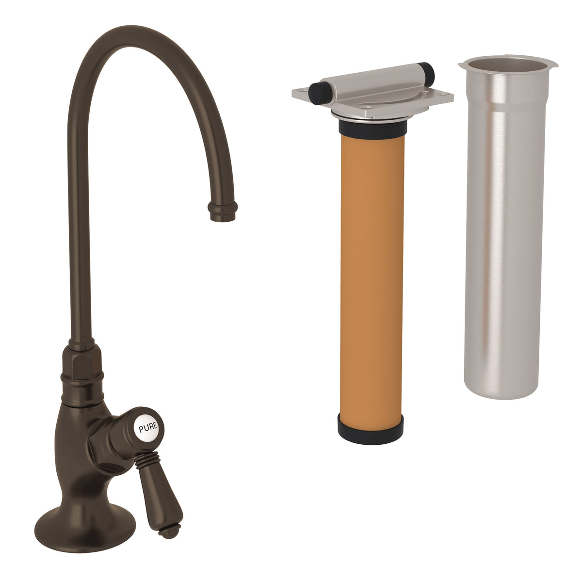 Rohl San Julio Kit de Mezcladora Filtradora de Cocina Acqui - Latón Toscano