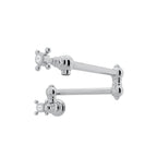 Rohl Llenador de Ollas de Pared con Brazo Abatible - Manija de Cruz - Cromo Pulido