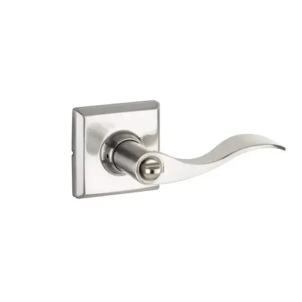 Yale Expressions Ellington rosette with Keyed Brunswick lever, Kwikset keyway — Níquel Satinado