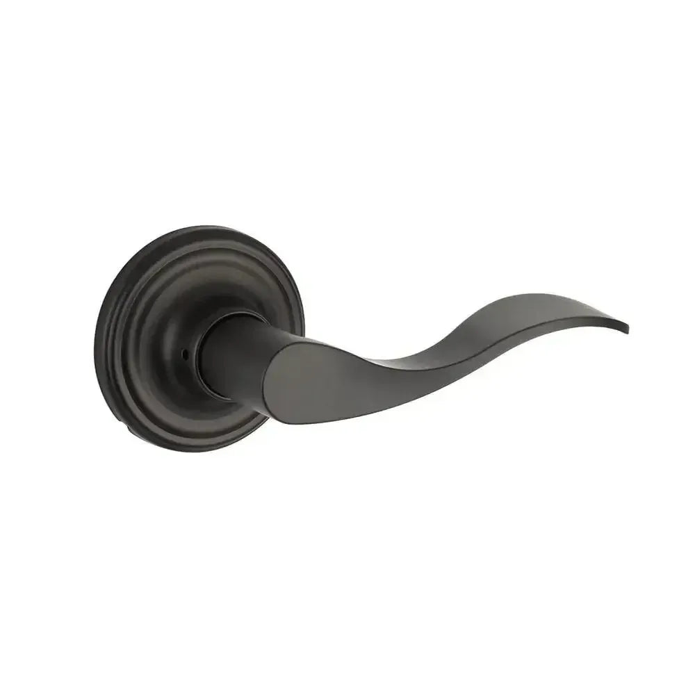 Yale Expressions Maguire rosette with Keyed Brunswick lever, Weiser keyway — Negro Mate