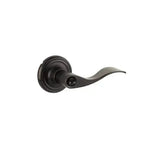 Yale Expressions Maguire rosette with Keyed Brunswick lever, Weiser keyway — Bronce Aceitado