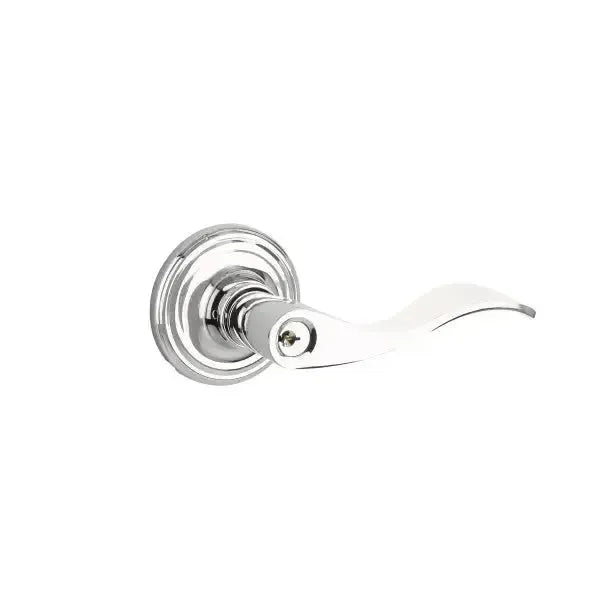 Yale Expressions Maguire rosette with Keyed Brunswick lever, Weiser keyway — Cromo Pulido