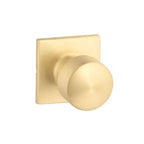Yale Expressions Marcel rosette with Keyed Dylan knob, Weiser keyway — Latón Satinado