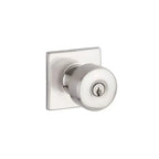 Yale Expressions Marcel rosette with Keyed Dylan knob, Weiser keyway — Níquel Satinado