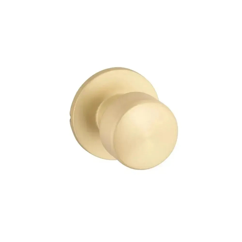 Yale Expressions Owen rosette with Keyed Dylan knob — Latón Satinado