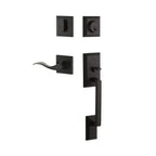 Yale Expressions Ellington Single Cylinder Entry Set Brunswick lever Left Handed, Kwikset keyway — Negro Mate