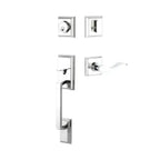 Yale Expressions Ellington Single Cylinder Entry Set Brunswick lever Right Handed, Kwikset keyway — Cromo Pulido