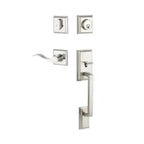 Yale Expressions Ellington Single Cylinder Entry Set Brunswick lever Right Handed, Kwikset keyway — Níquel Satinado
