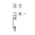 Yale Expressions Ellington Single Cylinder Entry Set Brunswick lever Left Handed — Níquel Satinado