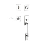 Yale Expressions Ellington Single Cylinder Entry Set Brunswick lever Left Handed, Weiser keyway — Cromo Pulido