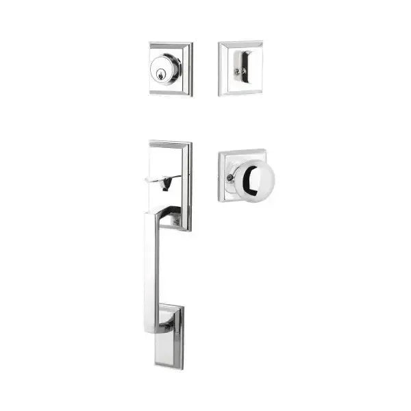 Yale Expressions Ellington Single Cylinder Entry Set Walker knob — Cromo Pulido