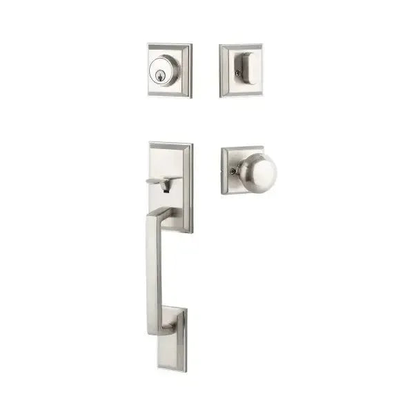 Yale Expressions Ellington Single Cylinder Entry Set Walker knob — Níquel Satinado