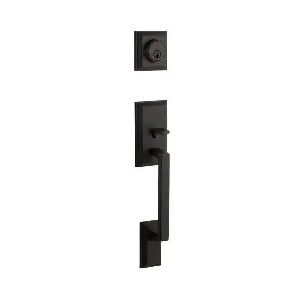 Yale Expressions Ellington Single Cylinder Exterior Entry Set, Weiser keyway — Negro Mate
