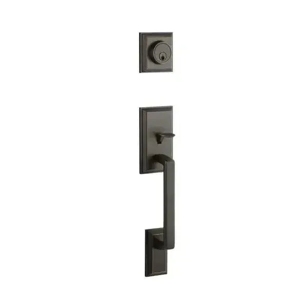 Yale Expressions Ellington Single Cylinder Exterior Entry Set, Weiser keyway — Bronce Aceitado