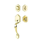 Yale Expressions Everly Single Cylinder Entry Set Auburn knob — Latón Pulido