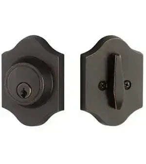 Yale Expressions Everly Single Cylinder Deadbolt, Weiser keyway — Bronce Aceitado