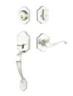 Yale Expressions Everly Single Cylinder Entry Set Farmington lever Right Handed, Kwikset keyway — Níquel Satinado