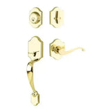 Yale Expressions Everly Single Cylinder Entry Set Farmington lever Left Handed, Weiser keyway — Latón Pulido