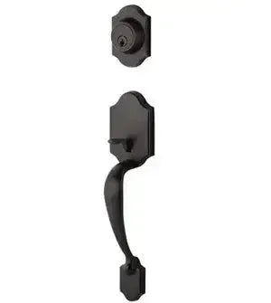 Yale Expressions Everly Single Cylinder Exterior Entry Set, Kwikset keyway — Bronce Aceitado