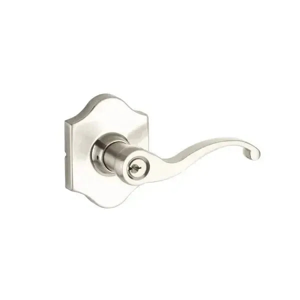 Yale Expressions Everly rosette with Keyed Farmington lever, Weiser keyway — Níquel Satinado