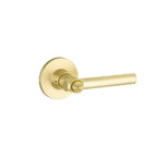 Yale Expressions Owen rosette with Keyed Holden lever, Kwikset keyway — Latón Satinado