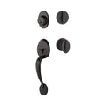 Yale Expressions Maguire Single Cylinder Entry Set Auburn knob, Kwikset keyway — Bronce Aceitado