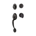 Yale Expressions Maguire Single Cylinder Entry Set Auburn knob, Kwikset keyway — Bronce Aceitado
