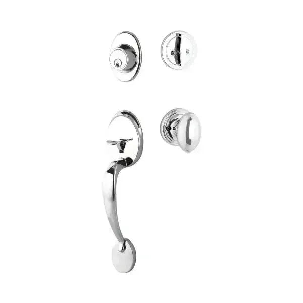 Yale Expressions Maguire Single Cylinder Entry Set Auburn knob — Cromo Pulido