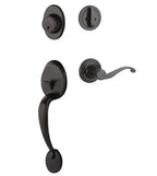 Yale Expressions Maguire Single Cylinder Entry Set Farmington lever Right Handed, Kwikset keyway — Bronce Aceitado