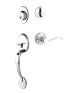 Yale Expressions Maguire Single Cylinder Entry Set Farmington lever Left Handed, Kwikset keyway — Cromo Pulido