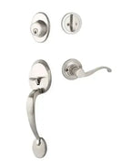 Yale Expressions Maguire Single Cylinder Entry Set Farmington lever Right Handed, Kwikset keyway — Níquel Satinado