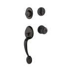Yale Expressions Maguire Single Cylinder Entry Set Lewiston knob, Kwikset keyway — Bronce Aceitado