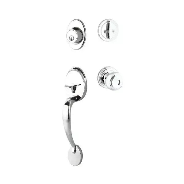 Yale Expressions Maguire Single Cylinder Entry Set Lewiston knob — Cromo Pulido