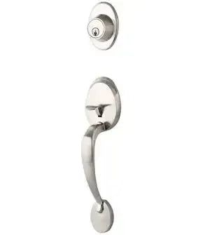 Yale Expressions Maguire Single Cylinder Exterior Entry Set, Weiser keyway — Níquel Satinado