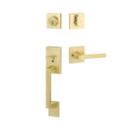 Yale Expressions Marcel Single Cylinder Entry Set with Holden lever, Weiser keyway — Latón Satinado