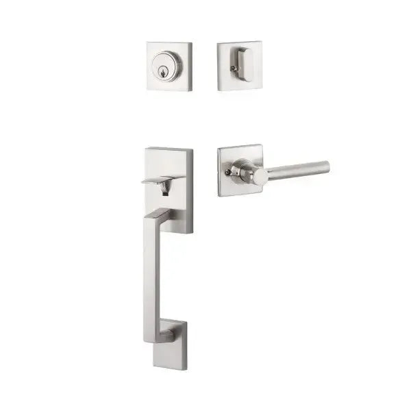 Yale Expressions Marcel Single Cylinder Entry Set with Holden lever, Weiser keyway — Níquel Satinado