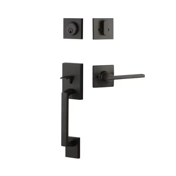 Yale Expressions Marcel Single Cylinder Entry Set with Nils lever — Negro Mate