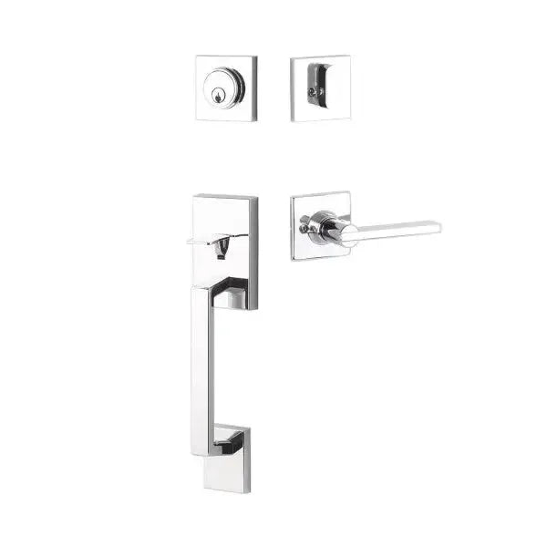 Yale Expressions Marcel Single Cylinder Entry Set with Nils lever, Weiser keyway — Cromo Pulido